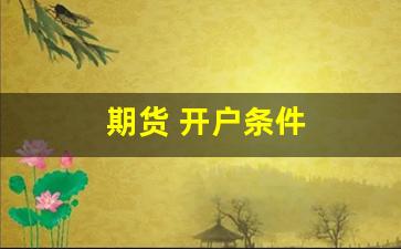 期货 开户条件(期货开户条件是什么)_https://www.wanyuyiyao.com_深交所_第1张